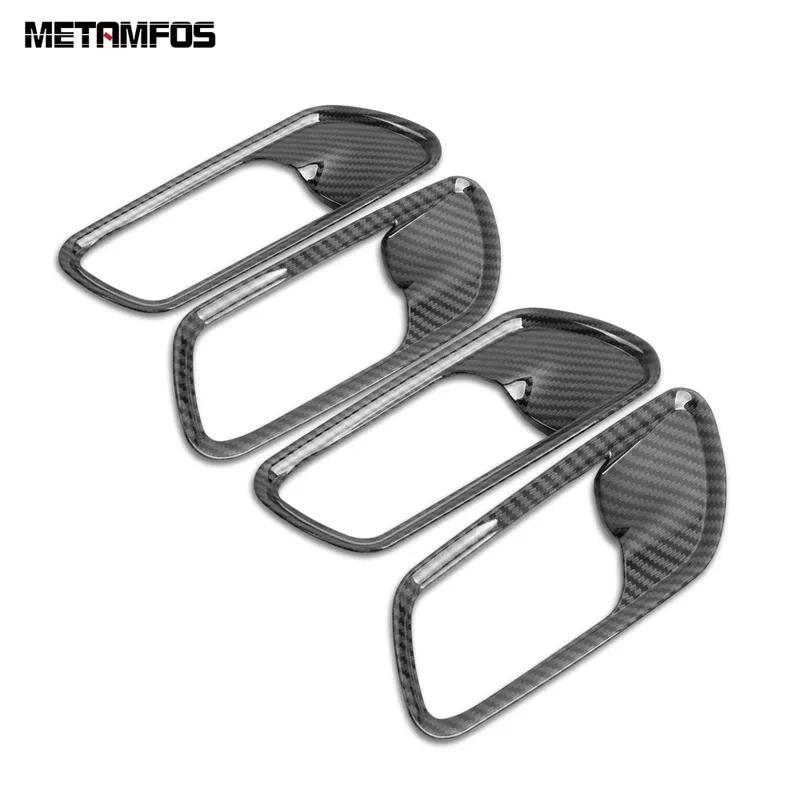 Interior Door Handle Bowl Cover Trim For Honda Fit Jazz -  2024 2025 Carbon Fiber Decoration Frame Car Accessories