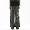 Summer new cool and breathable tooling casual pants thin men's fashion loose straight elastic waist long pants