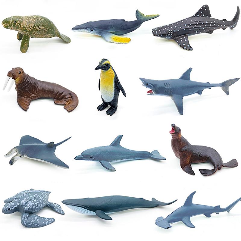 Miniatur Löwenhai Pferd Dinosaurier Tiere Modell Set Actionfiguren Figur Zoo Niedlich Bildung Kinder Puzzle Spielzeug Geburtstagsgeschenk