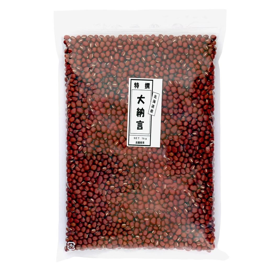 Takanabe Shouji Special Da-Nagoya Azuki Beans 1kg x 1 bag (with zipper) Hokkaido produced dried (large grain large capacity) non-GMO bean dishes red