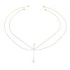 SHIXIN Aesthetic Multilayer Imitation Pearl Chest Chain Belly Waist Chain For Women Boho Summer Beach Sexy Bikini Body Jewelry
