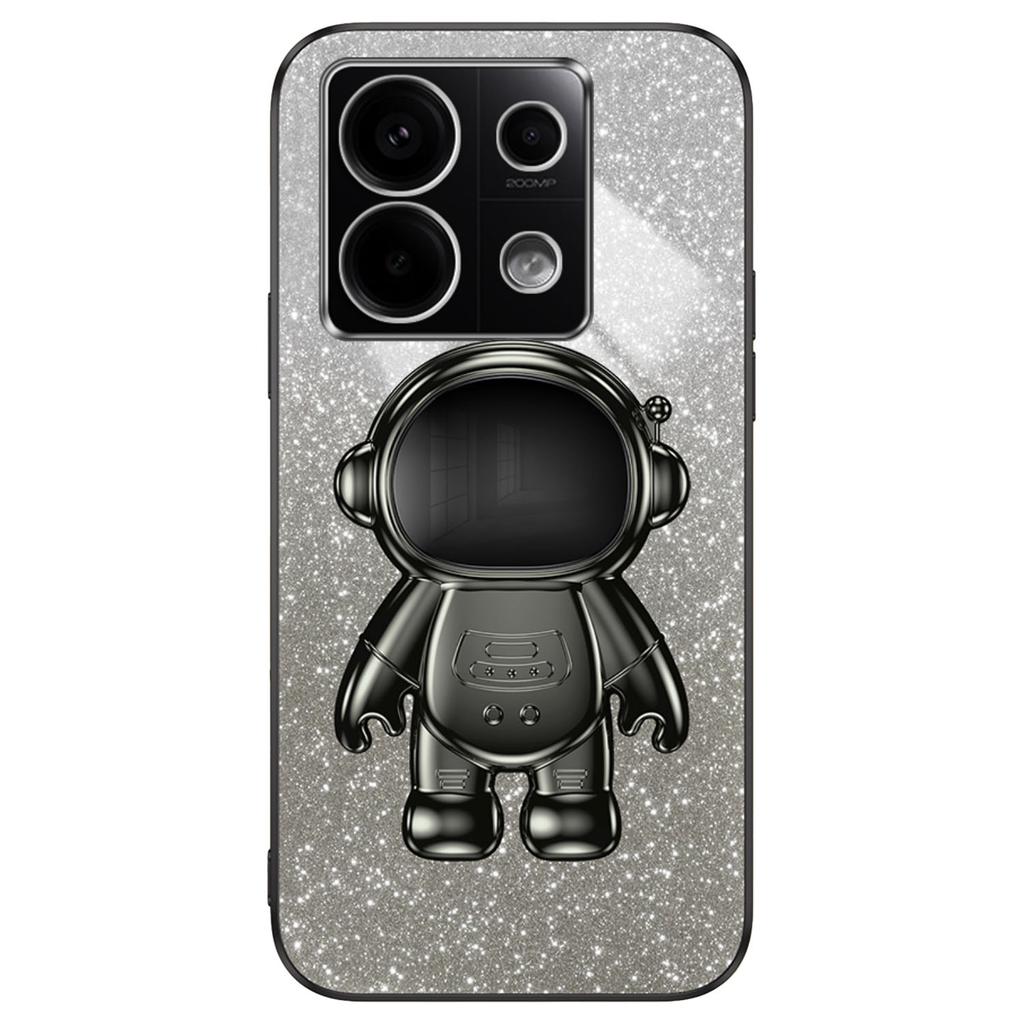 For Xiaomi Poco X6 5G/Redmi Note 13 Pro 5G Case Electroplating Astronaut Kickstand Phone Cover