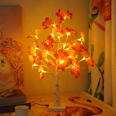 Maple Trees with Lights DIY Branches Maple Leaf Light Fall Thanksgiving Decorations for Home Wedding Indoor Party