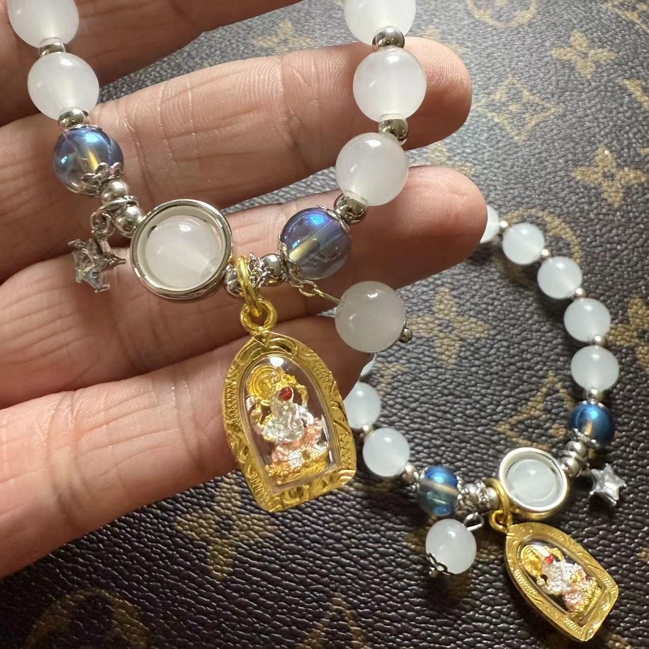 Thai Luang Por Li 2564 Mini Ganesha Bracelet - Buddhist Pendant Taixin Yuan