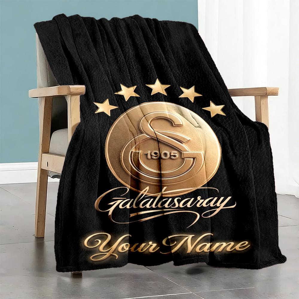 Galatasaray 275 Personalized Name Blanket Multi-purpose Customizable Blanket Durable Comfort Great for Couch Bedding Bed Living Room