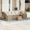 VidaXL Garden Lounge Set with Cushions 8 Pcs Beige Braided Resin 3225358