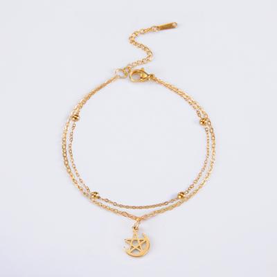 Adjustable Moon and Star Bracelet Women's Fashion Trend Ultra Natural Talisman Jewelry