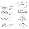 8Pcs/Set Metal Wire Puzzle Educational Montessori IQ Carbon Steel Mind Brain Teaser Stress Reliever Toys