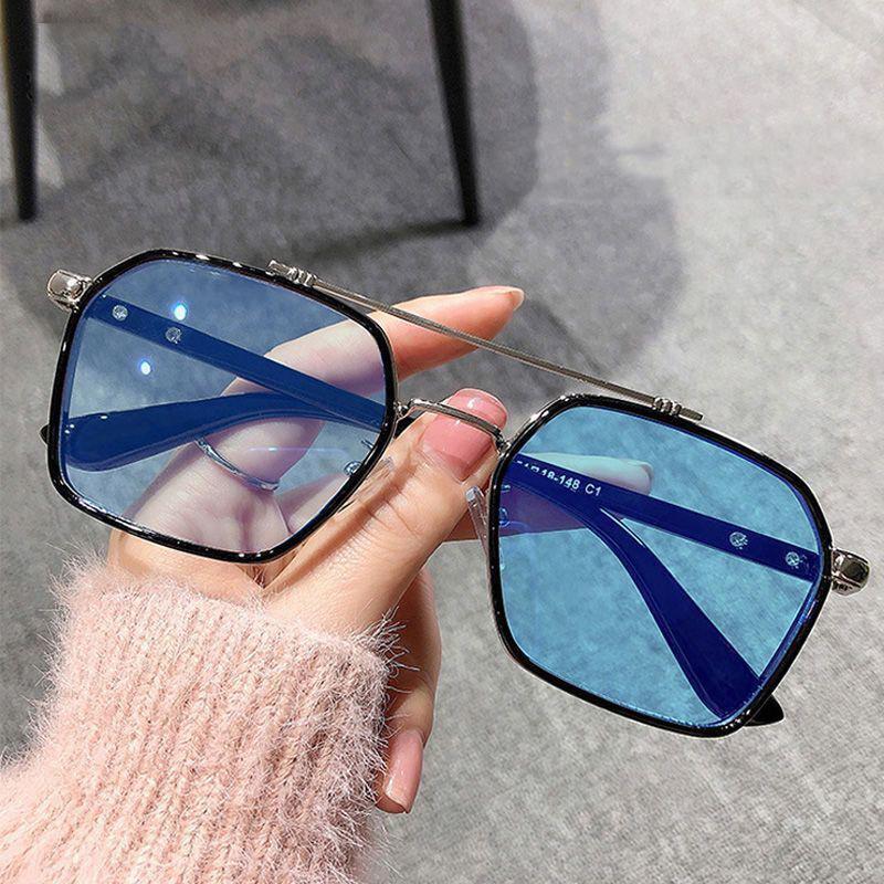 Ochelari de soare fotocromatici cu fascicul dublu de modă Ochelari de soare vintage cu blocare a luminii albastre pentru femei, bărbați, ochelari de soare pentru conducere