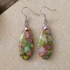 Luxury High Quality Natural Emperor Stone Water Drop Earrings Earrings European and American Popular Retro Jewelry