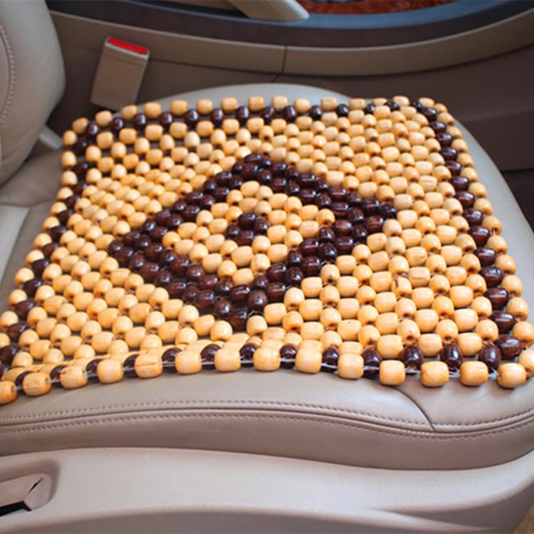 

Охлаждающая подушка для автомобильного сиденья из дерева, сотканная вручную - универсальный дышащий летний коврик