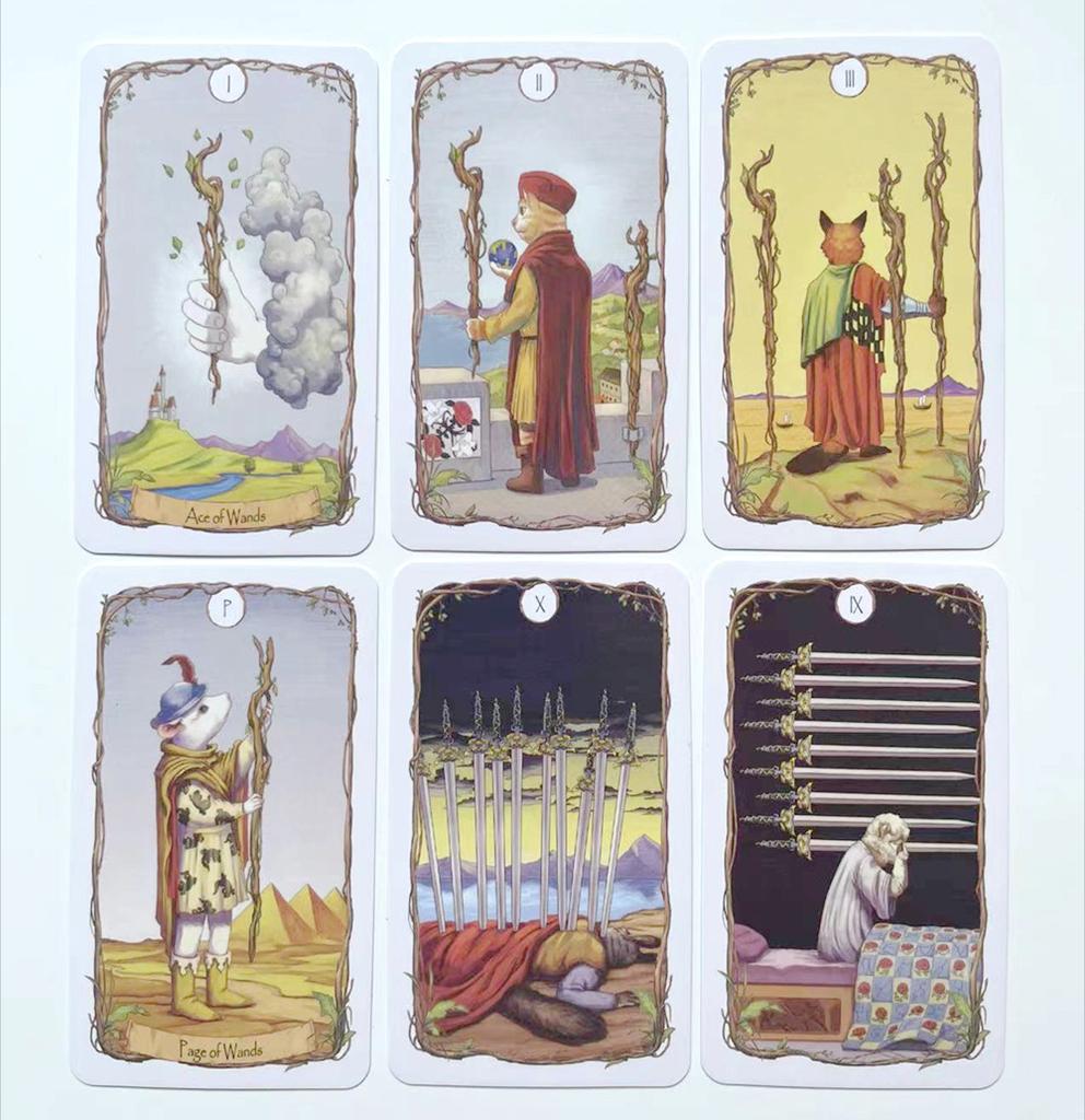 Animal Tarot Cards Board Game Wait Tarot Cards with Pdf Guidebook Animal Shape