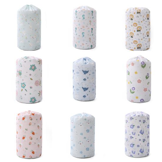 Storage Bag Easy To Clean Moisture-proof Lovely Durable Cylinder Drawstring Moving Quilt for Travel