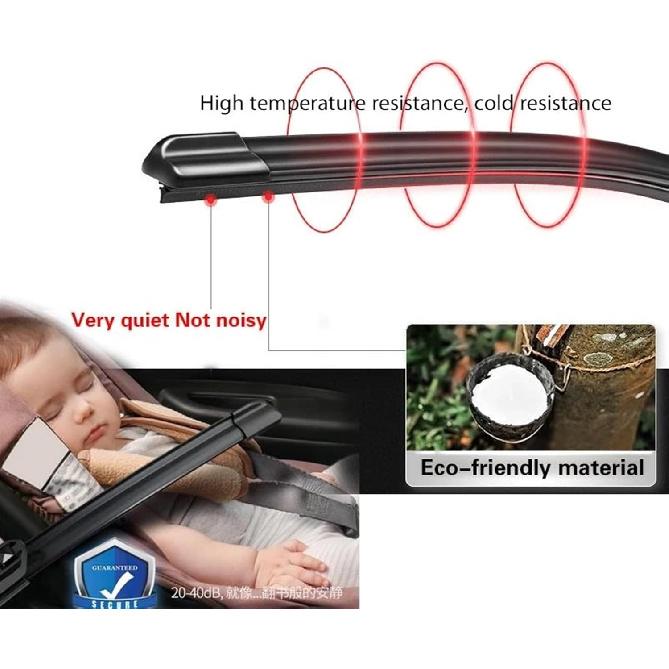 EDKAY Car Front Rear Windscreen Wiper Blades for Geely Azkarra 2021 2022 Atlas Pro NL-3 Accessories Wiper Blade Brushes Cutter Windshield Wiper Blade