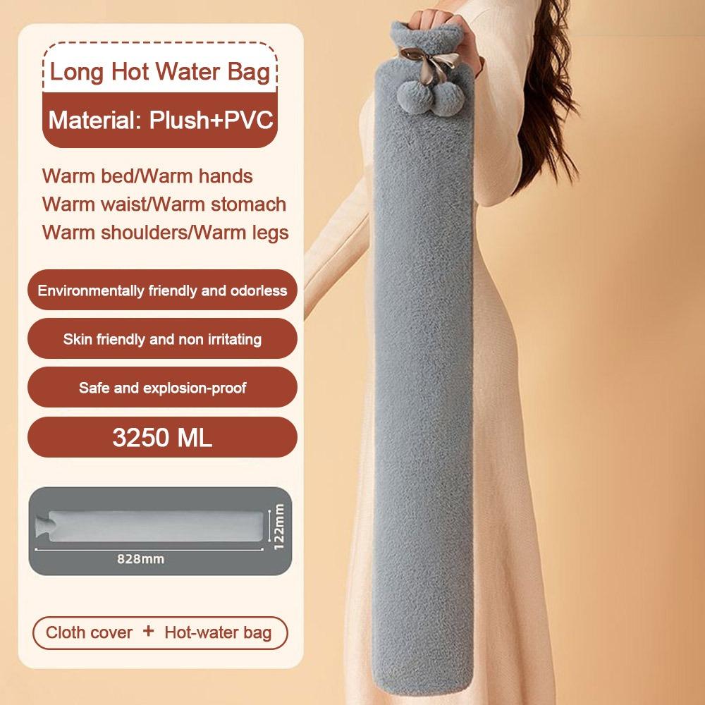 

3250ML Portable Winter Long Hot Water Bag Soothing Aching Hot Pack Hand Warmer Explosion-proof Cute