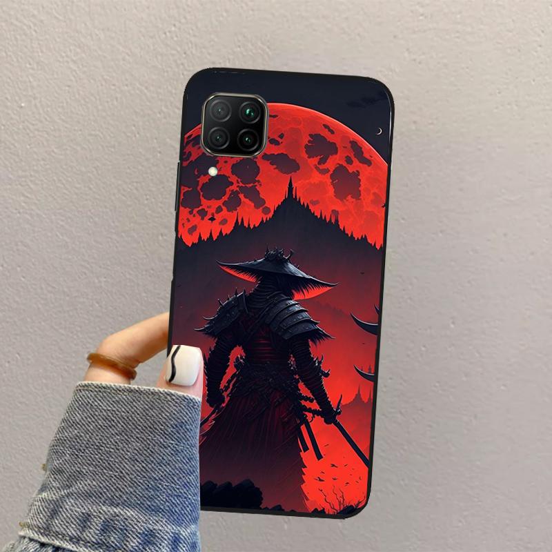 Japan Ninja Samurai Red Sun For Huawei Nova Y70 Y90 Y60 Y73 Y72 Y61 Y91 12s 12i 11i 8i 9 10 SE P40 Lite P60 P30 Pro Case