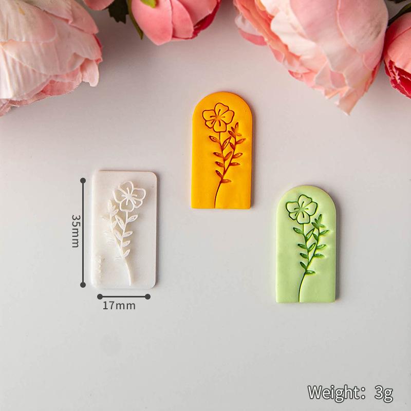 Fresh Flower Clay Soft Pottery Earrings Molds Are Suitable for Making Handmade Diy Jewelry Pendants Polymer Clay Tools