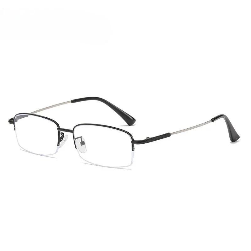 Metal Neutral Optical Finished Anti Blue Light Glasses Ultra Light Protective Eyeglass Lenses Elastic Eyeglass Frame