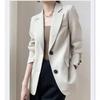 Women's Coffee Color Korean Style Versatile Fashion Suit Jacket for Spring and Autumn