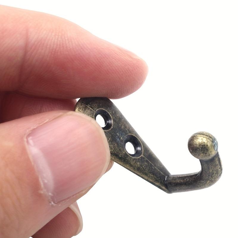 10 Stück J-förmiger Haken aus Zinklegierung Wand-Bohrlochhaken mit Schrauben Kleider Schlüssel Handtuchhaken Universeller Wandhaken für Badezimmer Küche