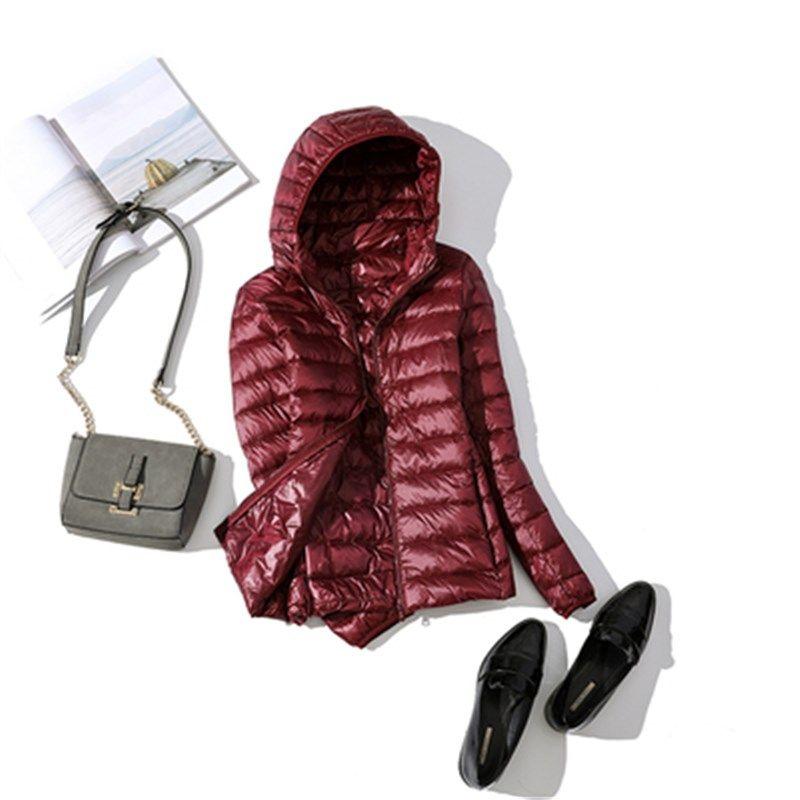 90% Ultra-light Plus Size Thin Down Jacket Women 2020 Autumn