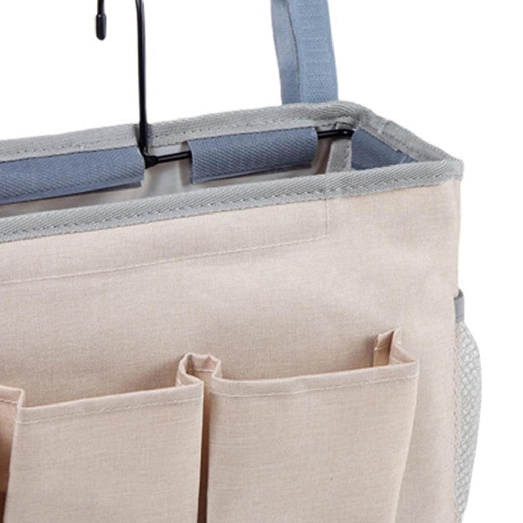 Bedside Caddy Storage Bag with Side Mesh Pockets Remote Book Keys Hanging Bed Storage Organizer Bag Can hold Glasses,Book, Key