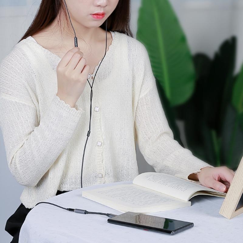 Type C to 3.5mm Headphone Jacks Adapter Earphone Audios Adapter Cable 11cm USB C Audios Dongle Cable Cord Universal