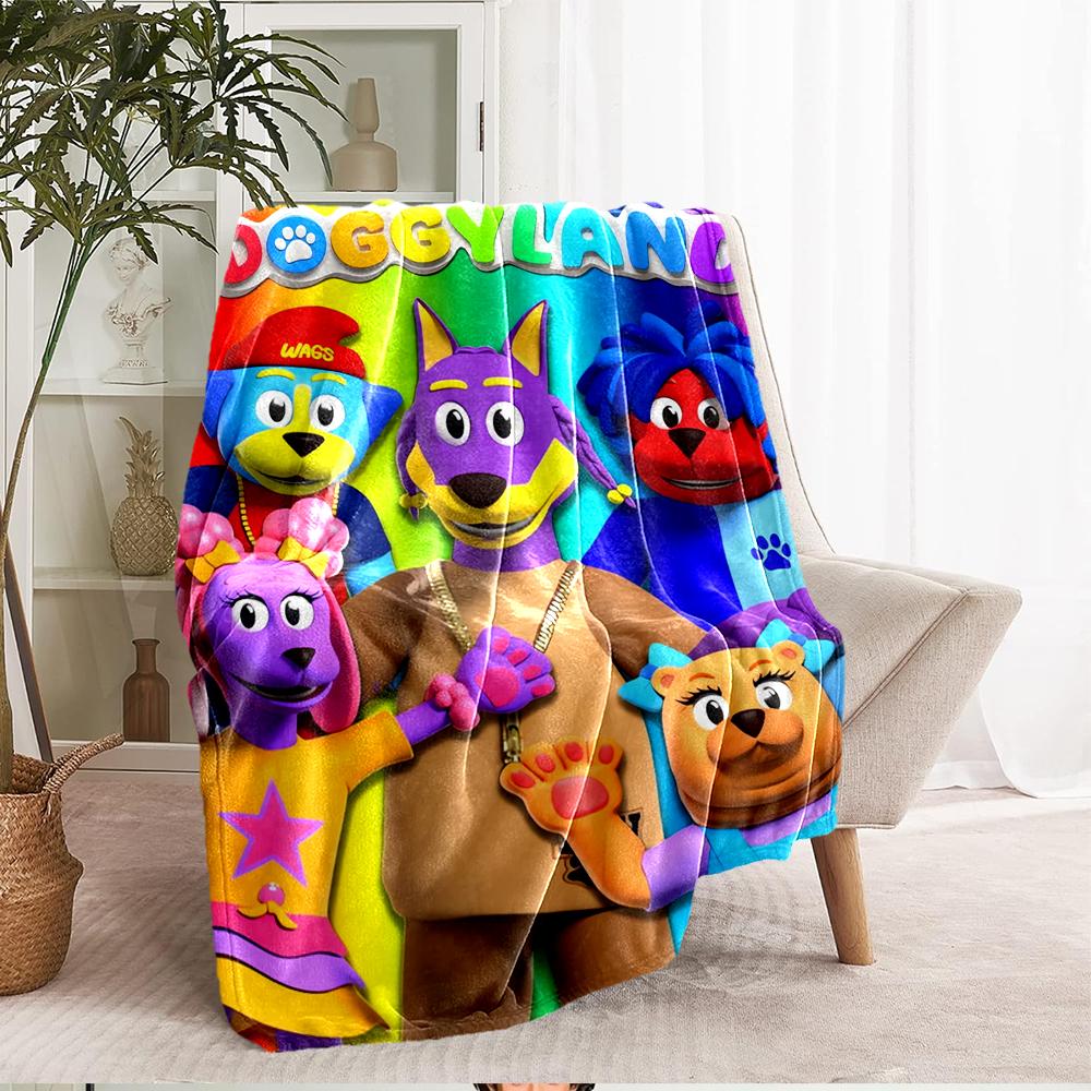 Doggyland Theme Printed Blanket - Perfect for Couch, Bed, Travel & Outdoor Use | Machine Washable, Cozy & Durable.
