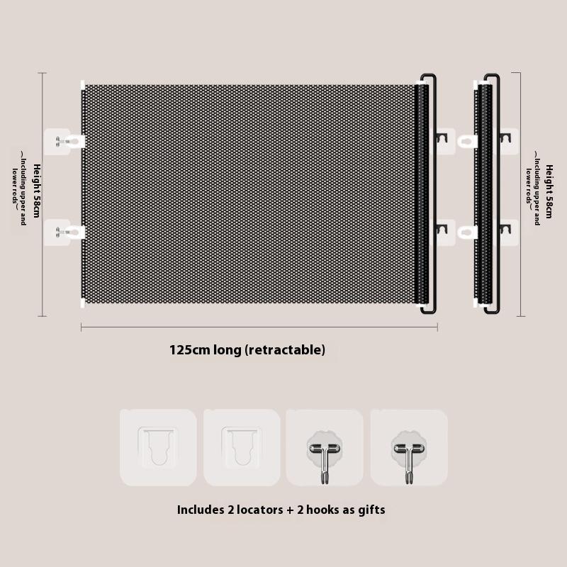 Safety Pet Mesh Fence Cat Gate Retractable Safety Gates For Pets No Drilling Barrier Childproofing For Small Medium Large Breeds