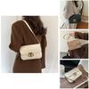 French Style Women's Bag 2023 Autumn And Winter New Tide Pure Color Pu Small Square Bag Street Fashion Daily Shoulder Bag