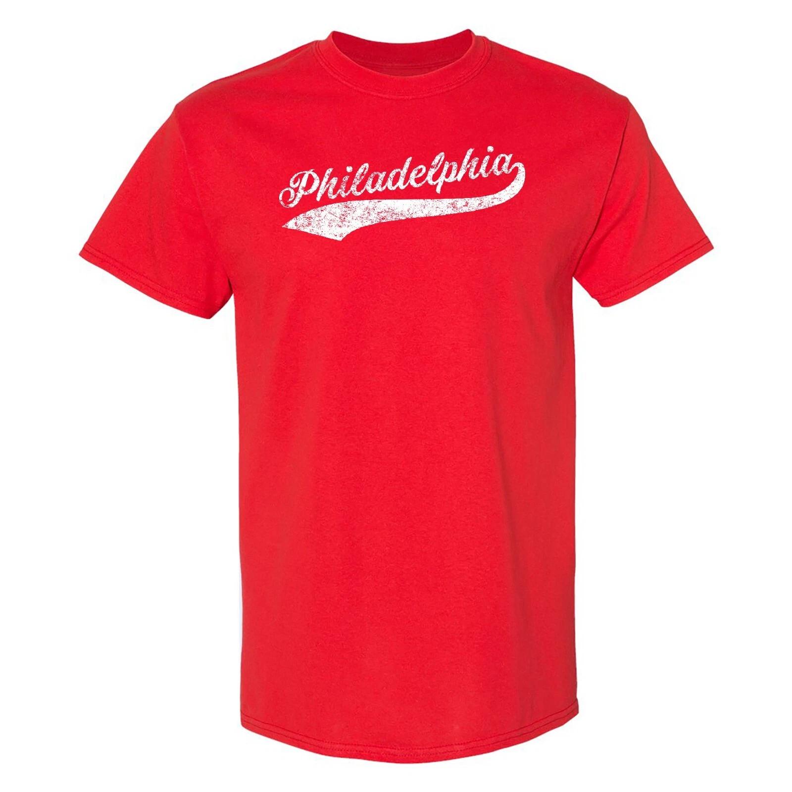 Philadelphia City Baseball Script - Home Run Men s T-Shirt - Red 2XL