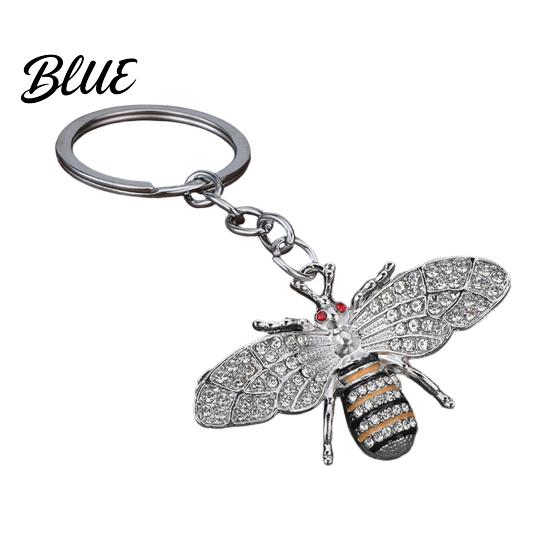 Kleines Erfolgssymbol Geschenk Strassbiene Schlüsselanhänger für Damen Bing Legierung Auto Metall Schlüsselanhänger Ring Dekorative Accessoires Handtaschen Rucksäcke