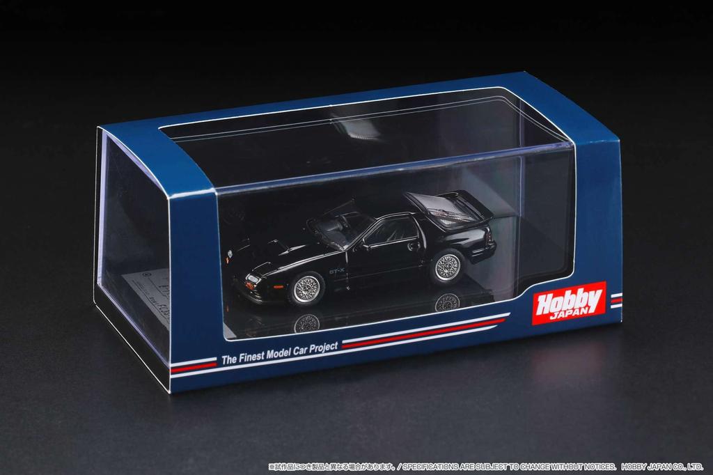 HJ64 Mazda Preto Brilhante Modelo Acabado 1/64 RX-7 (FC3S) GT-X