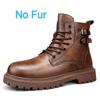 Men Outdoor Casual Leather Ankle Boots Large Size Soft Leather Motorcycle Boots Thick Bottom High Top Work Driving Shoes