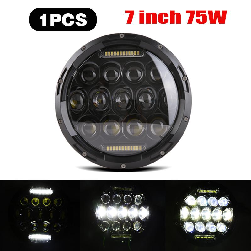 For BMW Harley Softail Cafe Racer Chopper Ural IZH For Honda 7"Led Car Motorcycle Headlight H4 Phare Farol Moto Headlamp