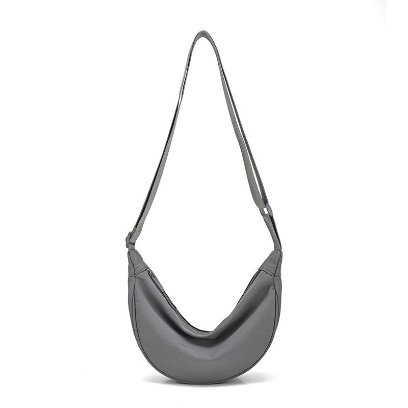 Fashion new solid color women's messenger bag large capacity portable portable dumpling bag versatile go out shoulder bag women