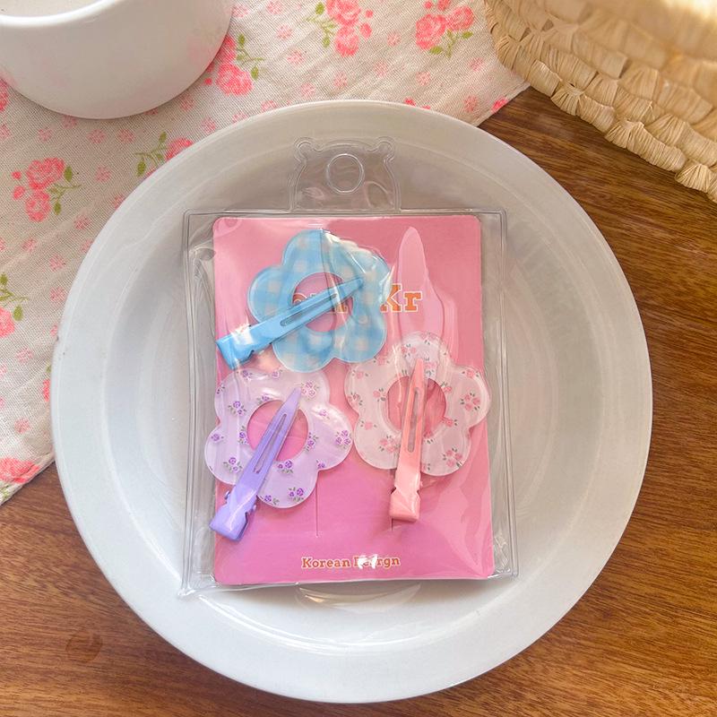 Versatile Floral Polka Dot Hair Clip for Fine Hair