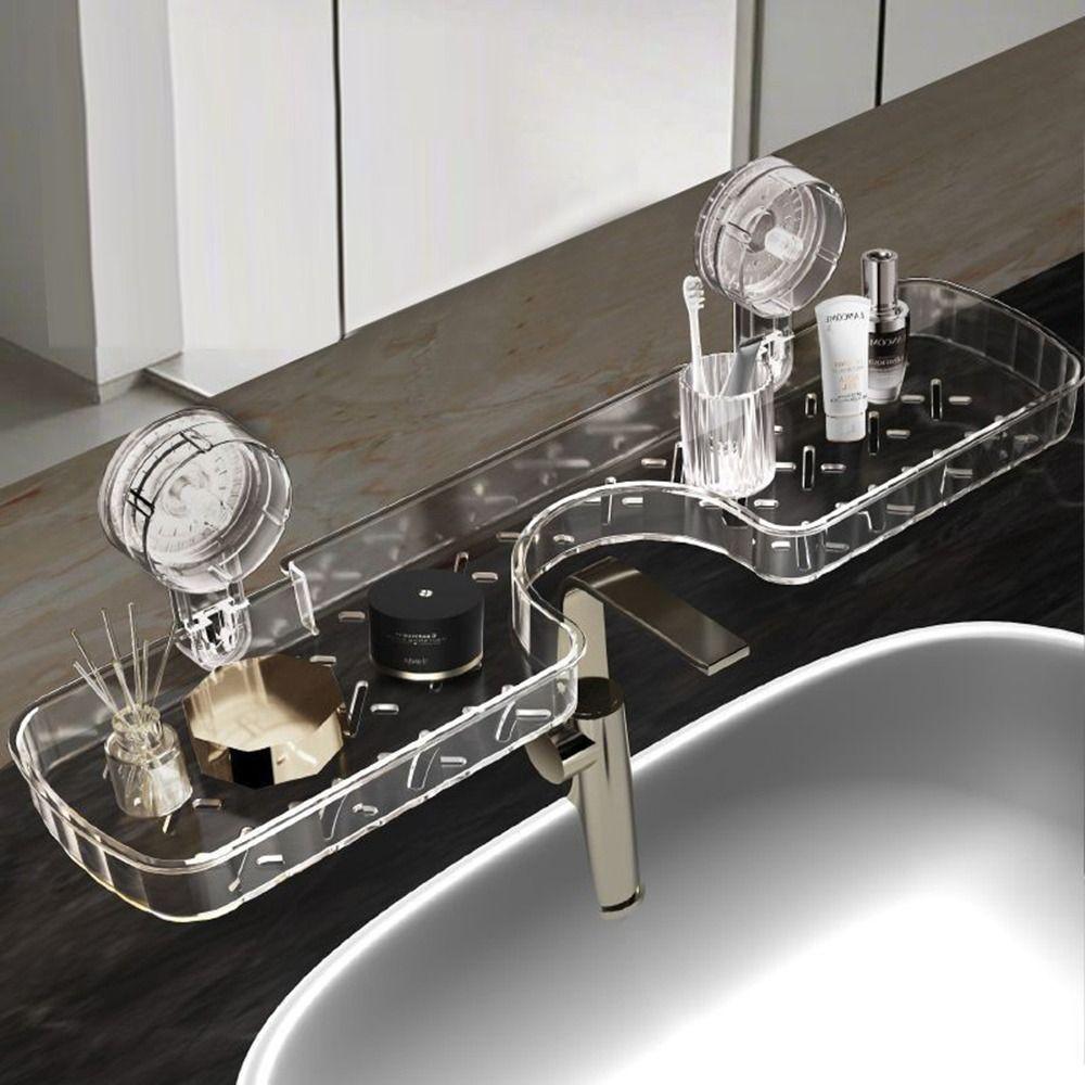 Wall Mount Bathroom Shelf Drainable Shower Shelf Durable Storage Rack