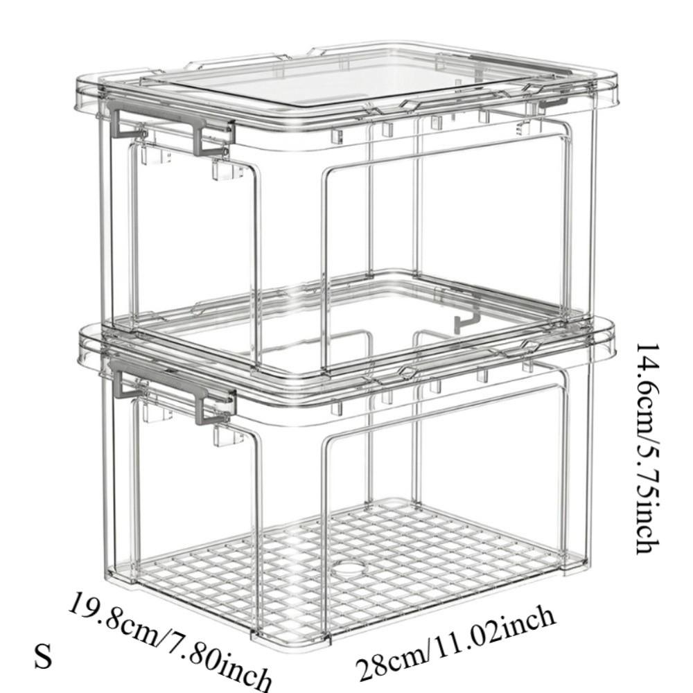 Průhledné úložné boxy s víky Bez BPA Průhledné nádoby Bezpečné uzávěry Rukojeť pro tahání Organizéry Domácí kancelář