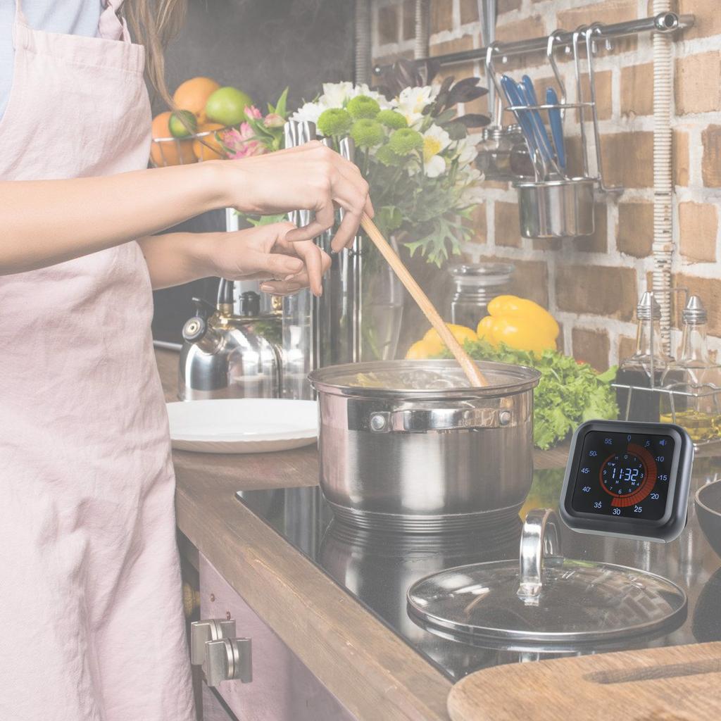Visueller Countdown-Timer zum Kochen und Backen Leiser Betrieb Magnetischer Küchentimer mit großer LED-Anzeige