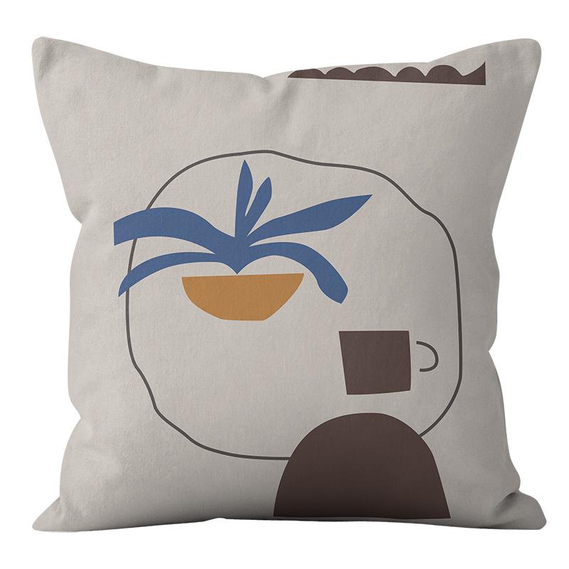Kissenbezug Kissen Kreative Abstrakte Kunst Gestreiftes Gesicht Sofa Schlafzimmer Dekor Zuhause Auto Moda