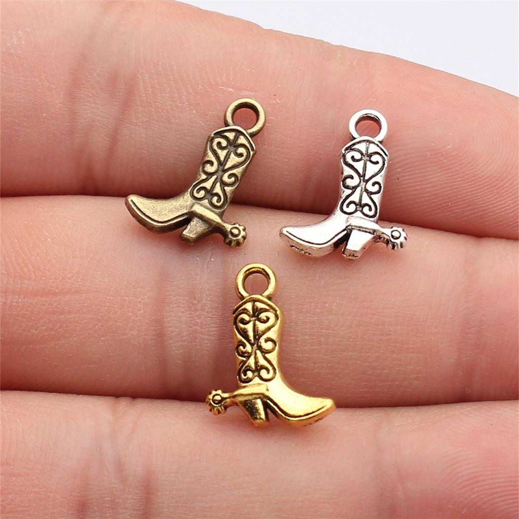 Shoes High Heel Fashion Charm Antique Bronze Zinc Alloy Jewelry Making Supplies for Women Earring Charms Handmade