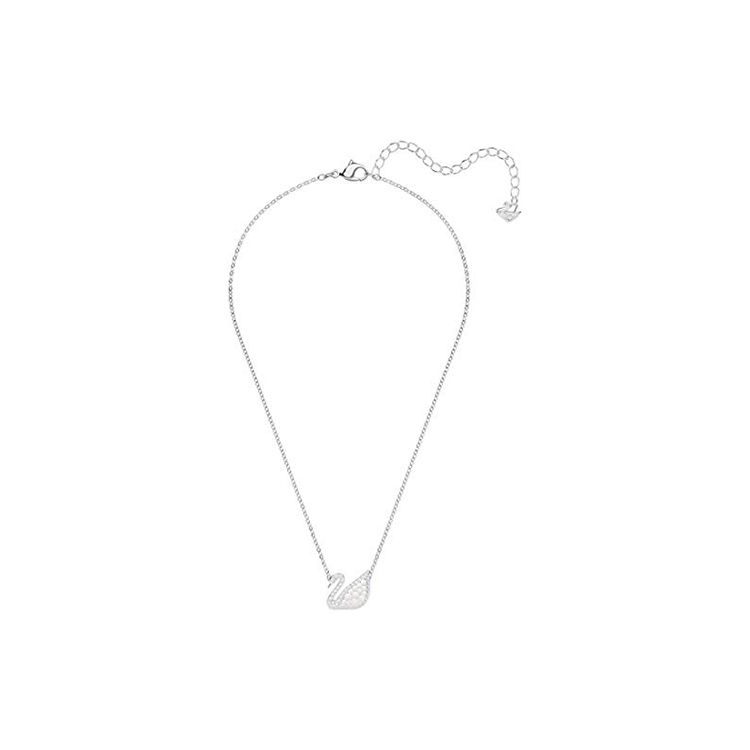 Swarovski Collana con Perle di Cristallo a Forma di Cigno Conico da Donna Bianca 5416605
