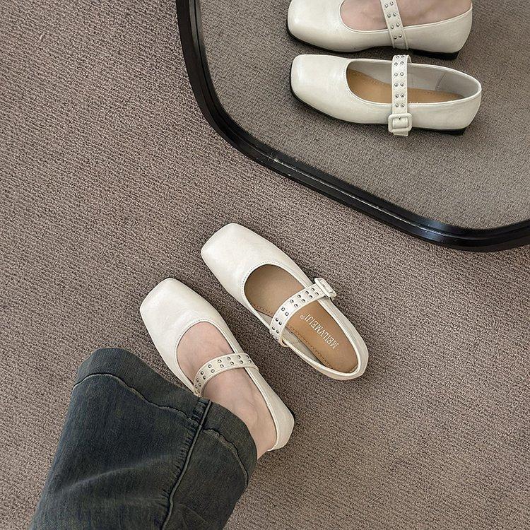 Flat-bottomed retro brown Mary Jane small leather shoes single shoes women's 2025 spring and summer new versatile black commuter evening shoes