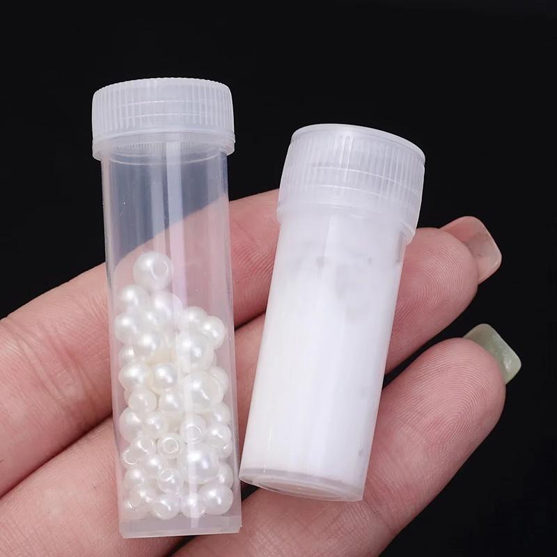 10/30/50/100Pcs Transparent Mini Plastic Vials Empty Leakproof Storage Bottles for Liquid Beads Sewing Pins Small Parts Organizer