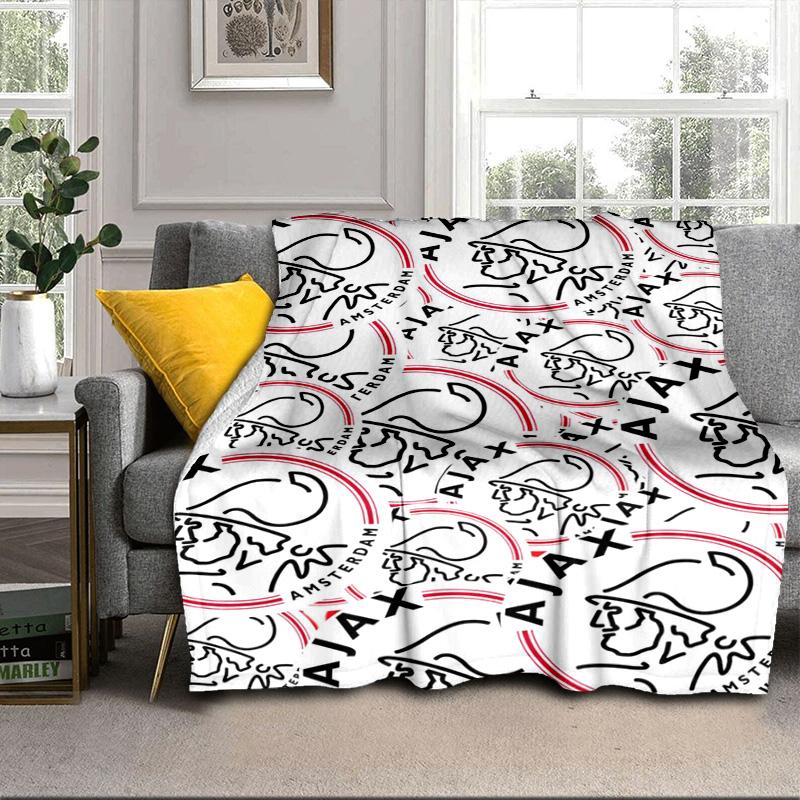 Design Emblema AFC Ajax Coperta Portatile/Coperta Morbida Coperta per Letto Adatta per Viaggi Campeggio Soggiorni Uffici Divani Regali per Fan