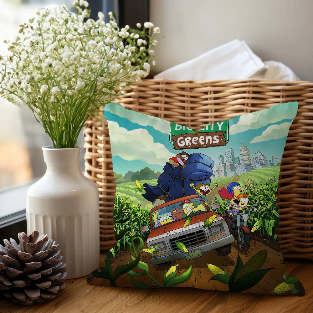 B-Big City Greens Decorative Room Aesthetics Pillow Case Home Decor Bedroom Sofa Bed Couch Pillow Cover 45x45