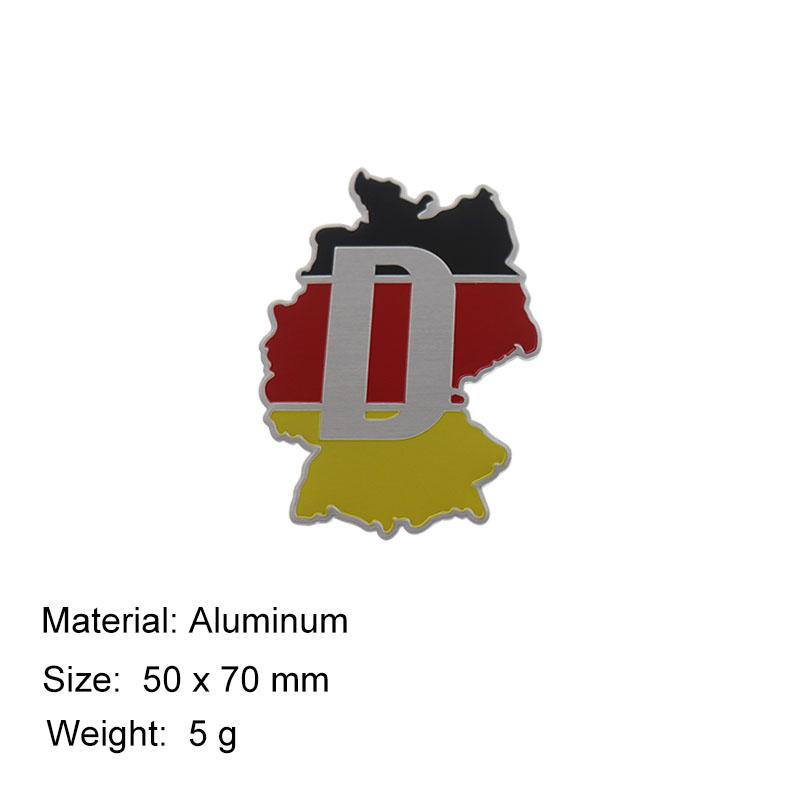 3D Premium Deutsch Germany German Flag Map Logo for car Engine Hood Fender trunk Tail Rear Decal Emblem Badge Sticker
