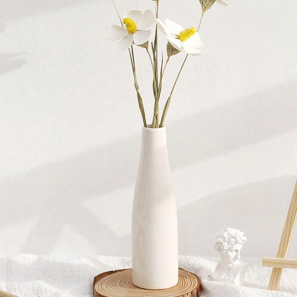 1pc - Elegant Ceramic Vases, Classic Decorative Centerpieces, Modern Home and Office Decorations, Desktop Decorative Crafts