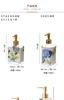 Ceramic Lotion Bottle Bathroom Hand Soap Dispenser Press-type Soap Art Painted Flower Liquid Dispenser shampoo bath gel bottles